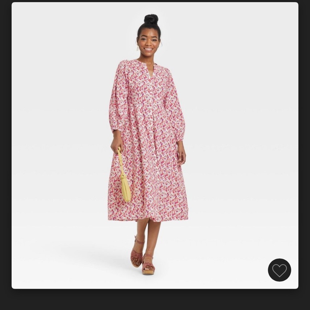 Target Universal thread floral balloon sleeve dress
